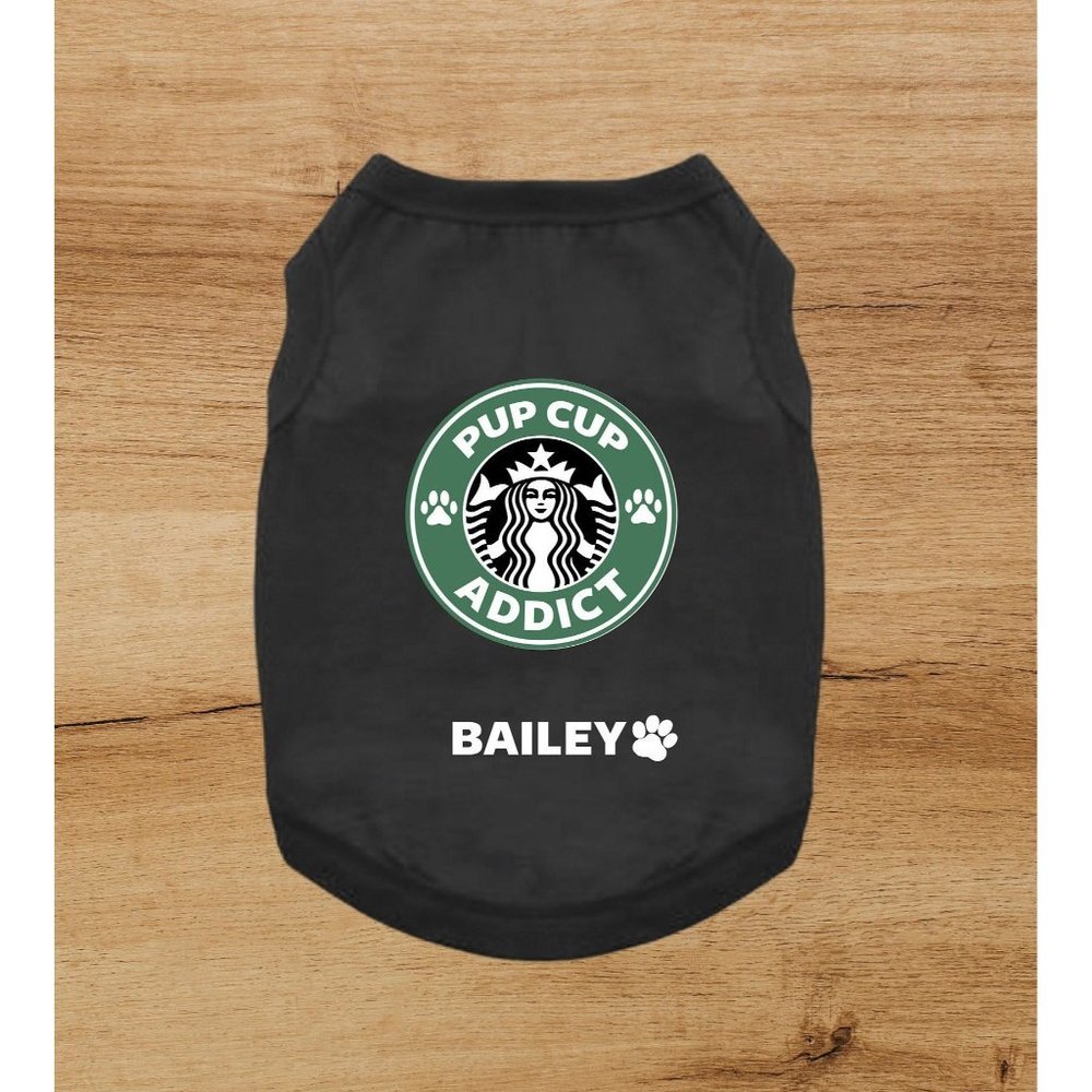 Custom Starbucks Dog Shirt | PUP CUP ADDICT